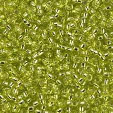 Miyuki rocailles Perlen 11/0 - Silver lined chartreuse 11-14